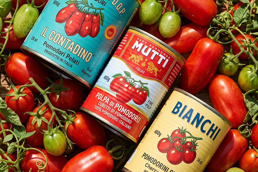 Produits alimentaires italiens sélectionnés en importation privée